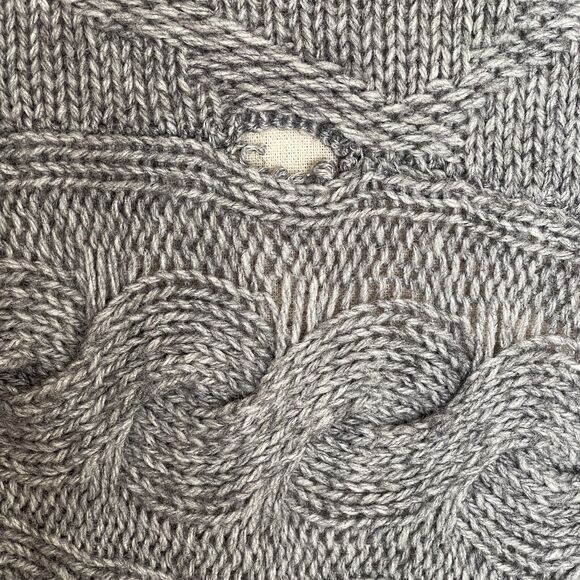 Kenar Womens Sz Medium Cardigan Sweater Open Front Gray High Low Alpaca Cozy - Picture 10 of 14